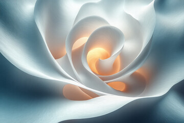 A modern, clean depiction of a windmill with blades represented by flowing lines and curves,