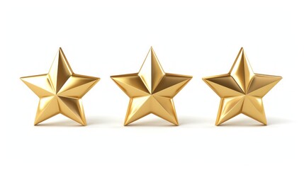 Obraz premium Three Golden Stars in a Row