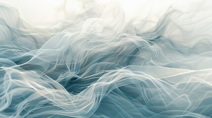 Fototapeta premium Translucent waves in soft colors swirl and blend, creating an ethereal atmosphere with a dreamlike quality