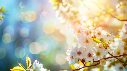 Fototapeta premium Lovely springtime flowers covered the landscape