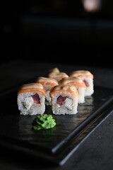 sushi with salmon
