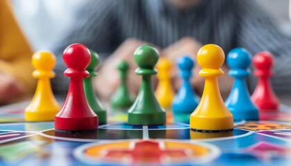 Family board games, playing classic and new games