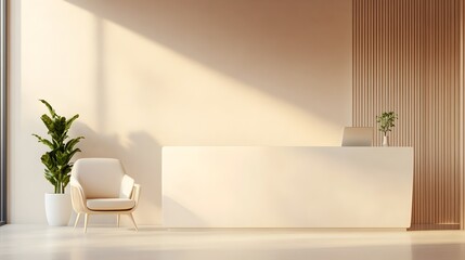 Minimalist and Cozy Customer Service Room with Inviting Furniture and Natural Light