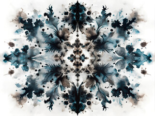 Abstract Ink Blot Mandala