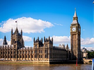 Fototapeta premium Iconic View of the Houses of Parliament and Big Ben in London