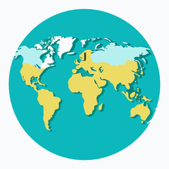 World globe art vector illustration
