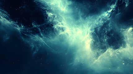 Fototapeta premium A mesmerizing cosmic scene with vibrant swirling clouds of gas and light, creating a sense of depth and mystery in the vastness of space