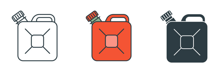 Fuel Canister icon symbol vector illustration isolated on white background