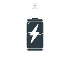 Energy Drink icon symbol vector illustration isolated on white background