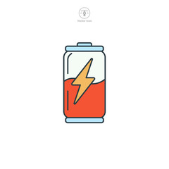 Energy Drink icon symbol vector illustration isolated on white background