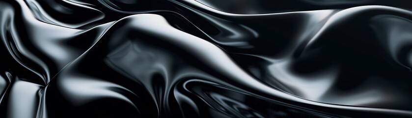 Fototapeta premium Abstract Black Silk Drapery