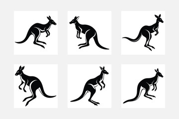 Elegant Minimalist Kangaroo Silhouettes for Your Home
