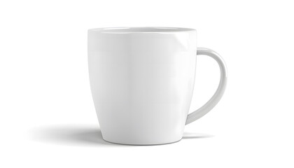 Obraz premium White coffee mug isolated on a solid white background. isolated on a solid white background. Illustrations design