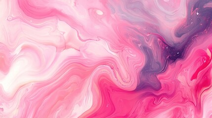 Obraz premium Abstract Pink and Purple Swirling Acrylic Painting