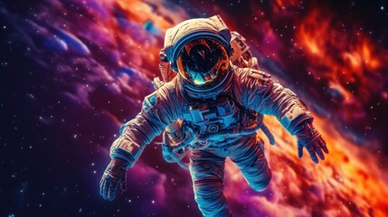 Fototapeta premium Astronaut Floating in Space