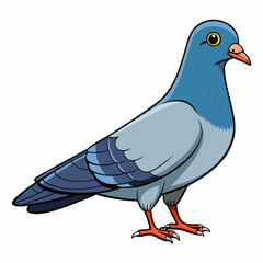 Pigeon art vector illustration