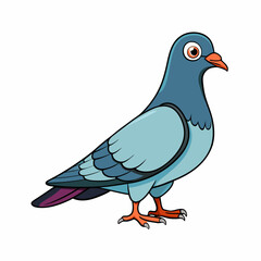 Pigeon art vector illustration