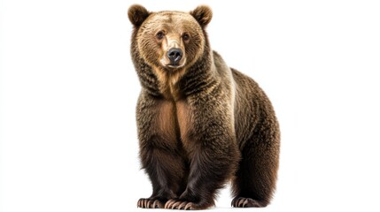 Fototapeta premium Intimidating Full Body Shot of Grizzly Bear Standing - Majestic Wildlife Photography