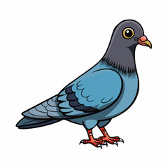 Pigeon art vector illustration