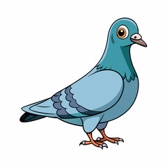 Pigeon art vector illustration