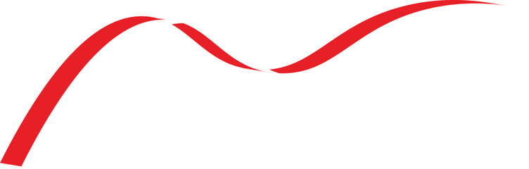 Red white ribbon indonesia flag. Indonesia waving flag use for Independence day isolated on transparent background