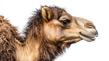 Obraz premium Curious Camel Up Close: Playful Expression Distinguishes This Animal in a Detailed Shot