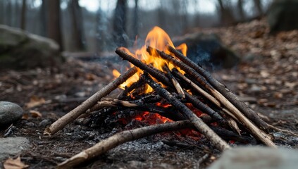 Campfire in the Woods