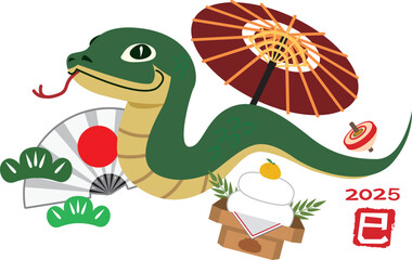 年賀状　2025年　巳年
