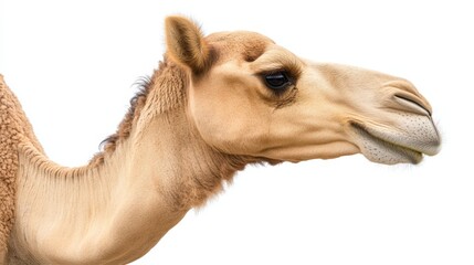 Obraz premium Curious camel gazes with a playful expression at close-up shot in the desert