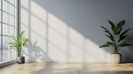  The space is designed for a mockup, featuring natural light pouring in, creating a bright and inviting atmosphere. The furniture includes sustainable materials, blending functionality