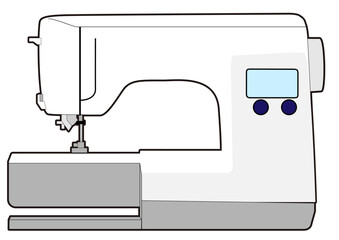 作業テーブルを外したミシン