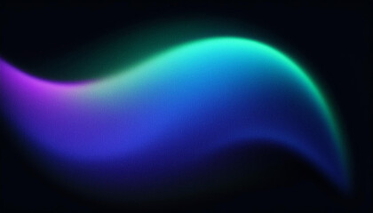 Vibrant Abstract Gradient. Smooth Transition from Deep Green to Electric Blue and Magenta on a Dark Background
