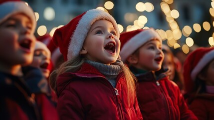 choir children sing Christmas New Year holiday