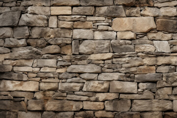 Fototapeta premium Processed collage of old medieval stone wall texture in daylight. Background for banner