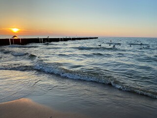 beautiful sunset over the sea