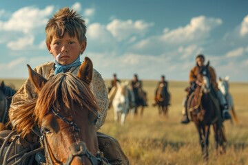Fototapeta premium Kazakh boy. People an culture.