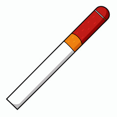 An unlit cigarette art vector