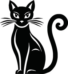 Cat Icon silhouette vector isolated on a white background