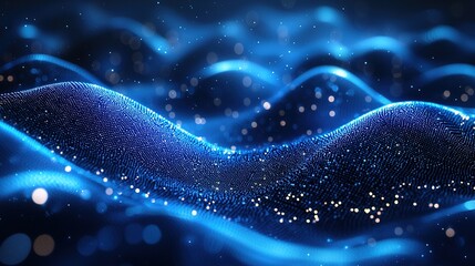 Abstract futuristic technology background featuring interconnected polygonal shapes in a digital grid