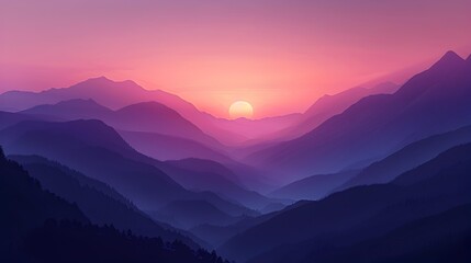 Obraz premium The setting sun illuminates the high mountains