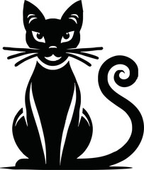 Cat Icon silhouette vector isolated on a white background