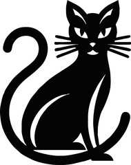 Cat Icon silhouette vector isolated on a white background