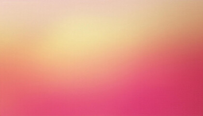 Vibrant Sunset Gradient. Warm Spectrum Transition from Deep Pink to Golden Yellow, Textured for Subtle Elegance and Serene Ambiance. Banner Texture with Copy Space