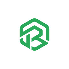 Hexagon Letter R Logo design vector template