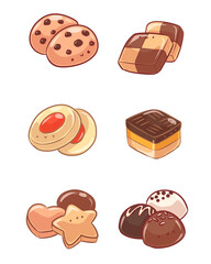 Cute Emoji Collection of cookie
