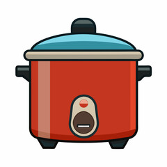 Crockpot art vector illustration