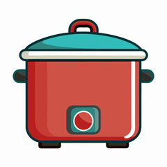 Crockpot art vector illustration