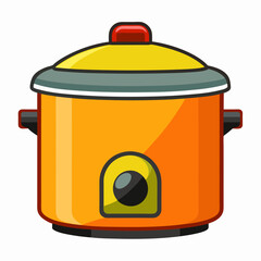 Crockpot art vector illustration