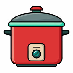 Crockpot art vector illustration