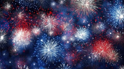 Fototapeta premium Fireworks Display in the Night Sky